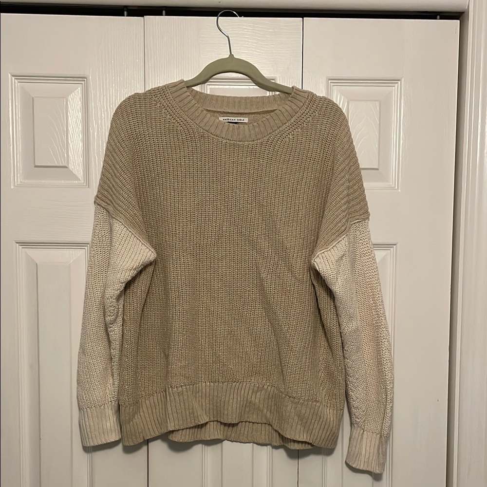 Beige Knit Sweater for Women